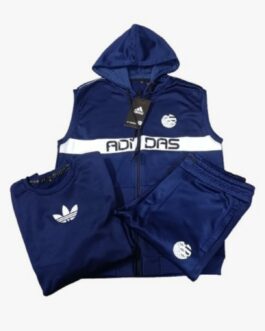 Adidas-3 Piece Premium Tracksuit-Blue (79% OFF)